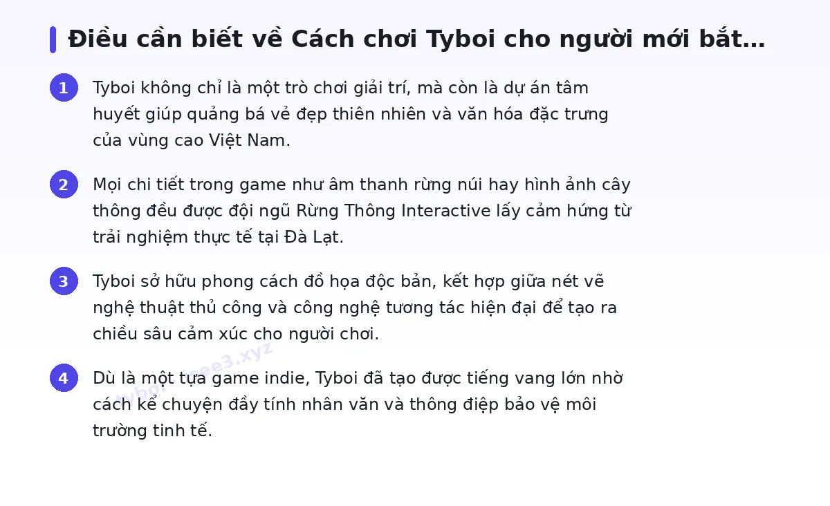 Những điều cần biết về tyboi