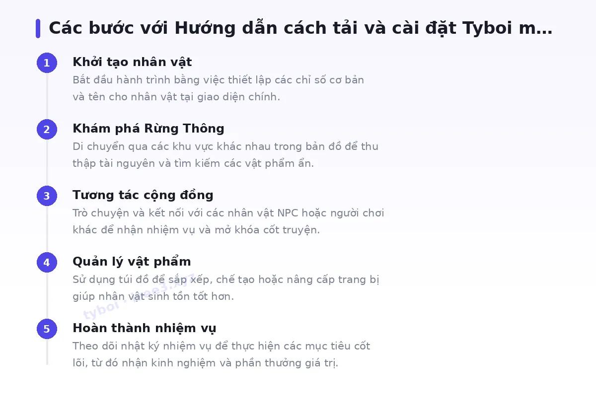 Các bước bắt đầu với tyboi