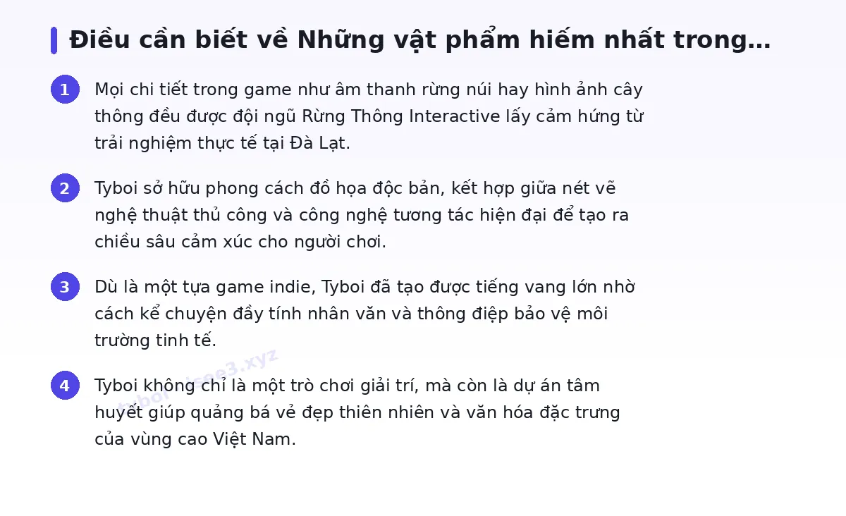 Những điều cần biết về tyboi