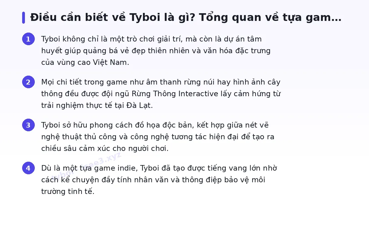 Những điều cần biết về tyboi